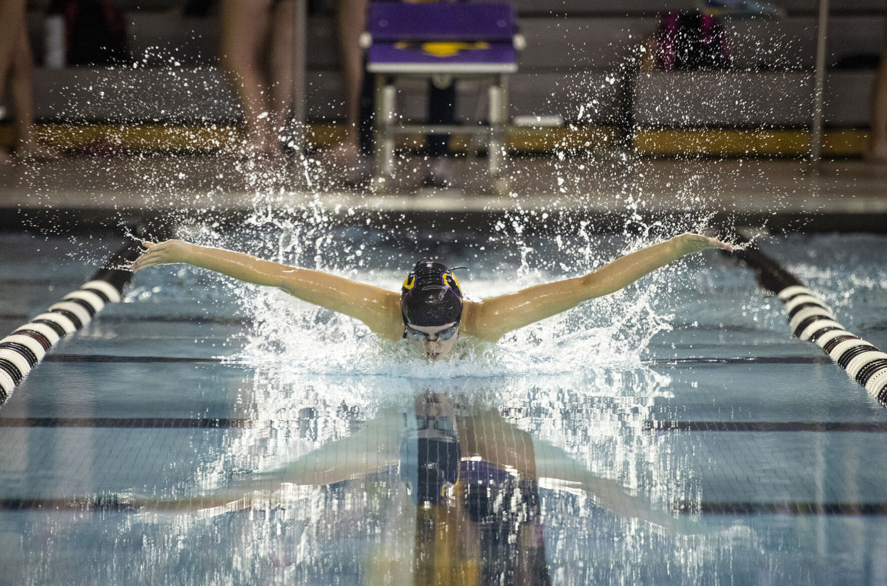 Girls swimming